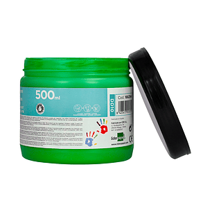 Pintura a dedos liderpapel frasco de 500 ml verde