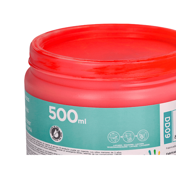 Pintura a dedos liderpapel frasco de 500 ml vermelho 7