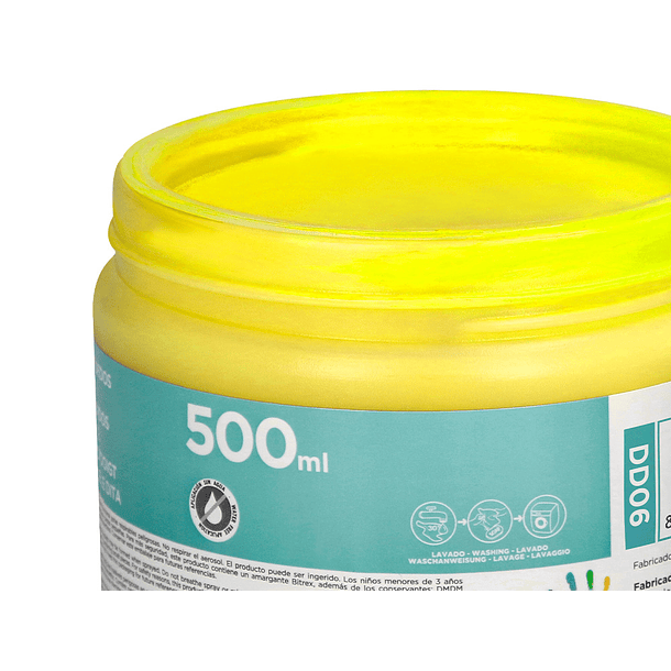 Pintura a dedos liderpapel frasco de 500 ml amarelo 6