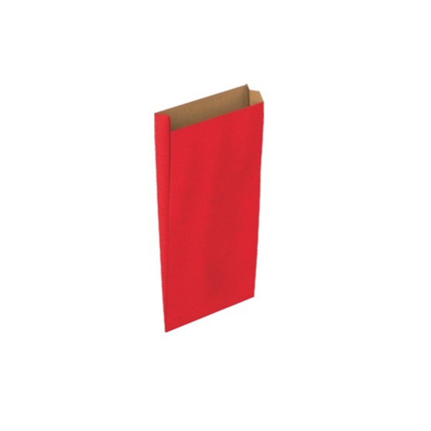 Envelope basika kraft vermelho com fole xxs 100x200x30 mm pack de 25 unidades 1