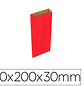 Envelope basika kraft vermelho com fole xxs 100x200x30 mm pack de 25 unidades - Miniatura 2