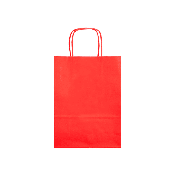 Bolsa de papel q-connect celulose vermelho s com asa retorcida 240x320x10 mm 2