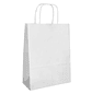 Bolsa de papel q-connect celulose branco m com asa retorcida 270x370x12 mm - Miniatura 3