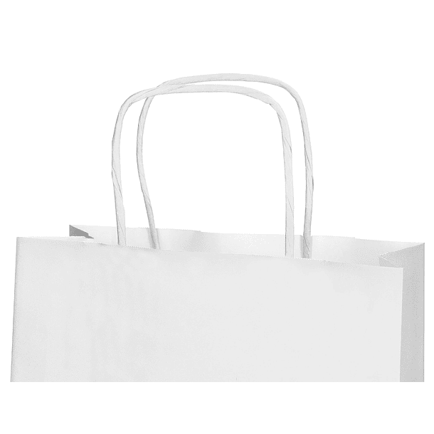 Bolsa de papel q-connect celulose branco s com asa retorcida 240x320x10 mm 8