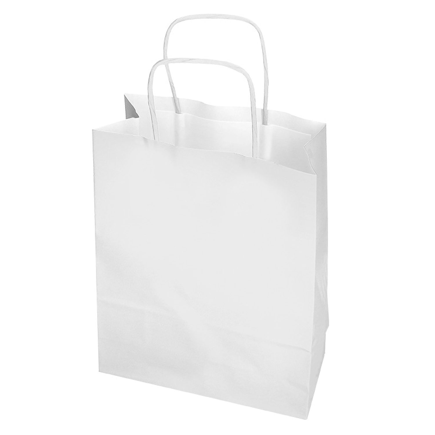 Bolsa de papel q-connect celulose branco xs com asa retorcida 180x240x80 mm 7