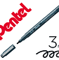 Marcador pentel pointliner para caligrafia com tinta pigmentada cor preto ponta de 3 mm - Miniatura 1