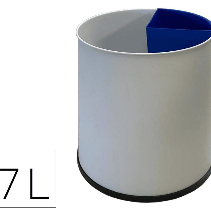 Cesto de papeis metalico sie para reciclagem com 1 departamento extraivel 27 litros 300x295 mm