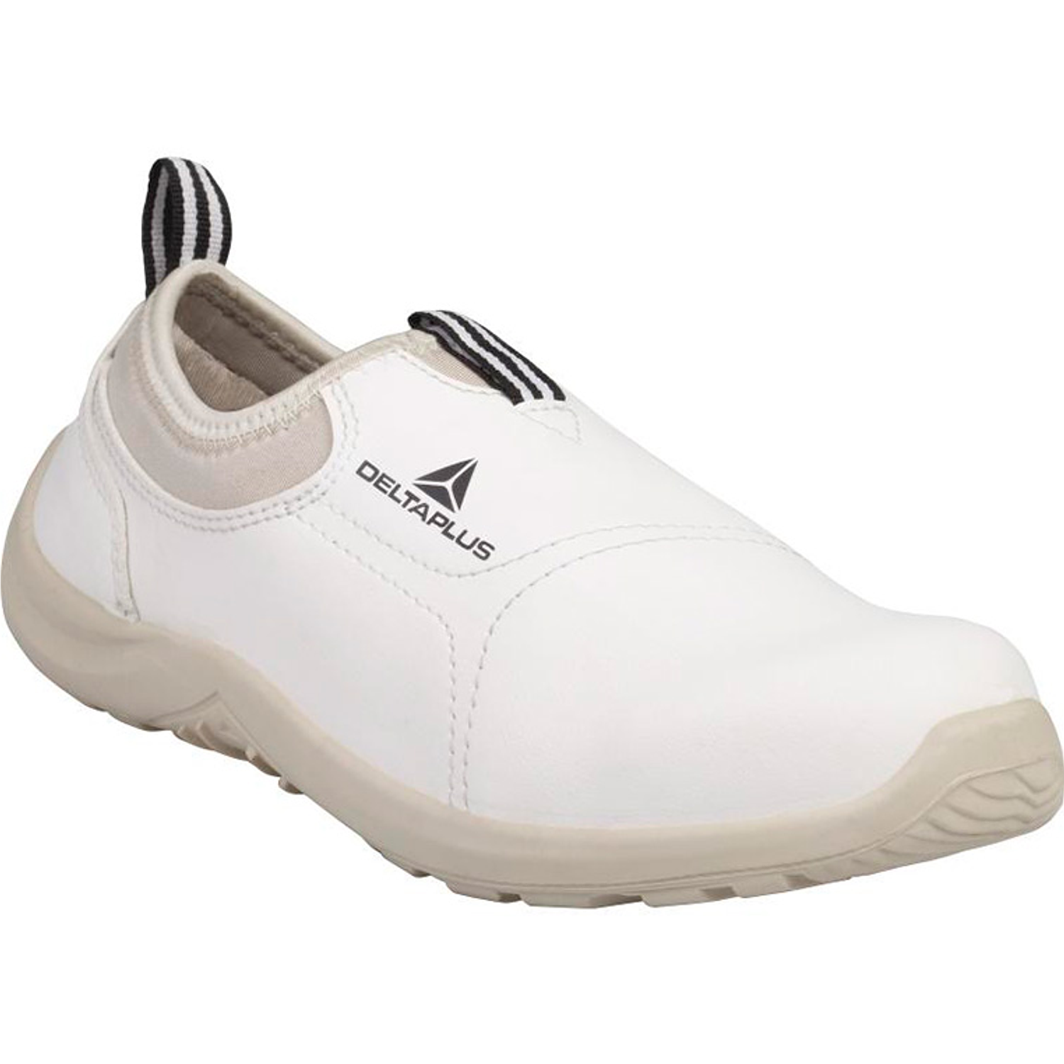 Sapatos de seguranca deltaplus microfibra pu sola pu mono-densidade cor branco tamanho 40 2