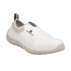 Sapatos de seguranca deltaplus microfibra pu sola pu mono-densidade cor branco tamanho 37