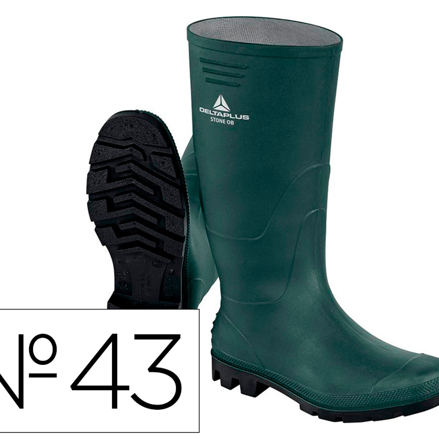 Botas deltaplus de seguranca stone pvc verde sola de pitoes tamanho 43 1