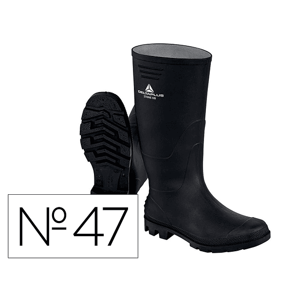 Botas deltaplus de seguranca stone pvc preto sola de pitoes tamanho 47 3