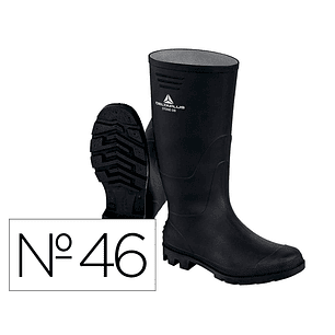 Botas deltaplus de seguranca stone pvc preto sola de pitoes tamanho 46