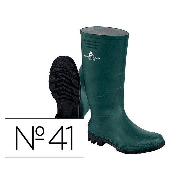 Botas deltaplus de seguranca stone pvc verde sola de pitoes tamanho 41 2