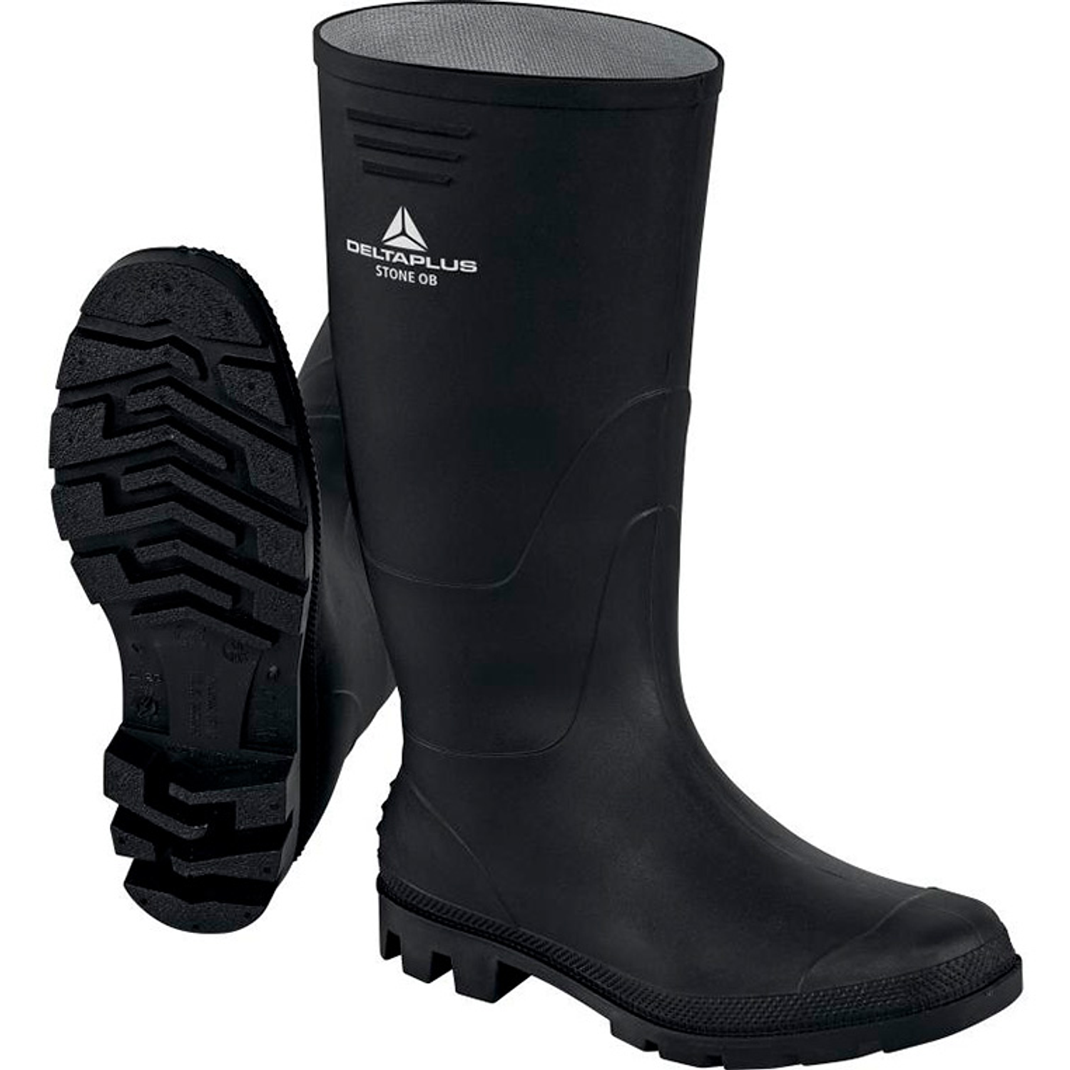 Botas deltaplus de seguranca stone pvc preto sola de pitoes tamanho 48 1