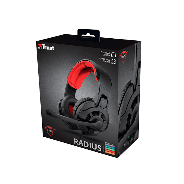 Auricular trust radio gxt411 gaming com microfone ajustavel comprimento do cabo 1 mt cor preto 6