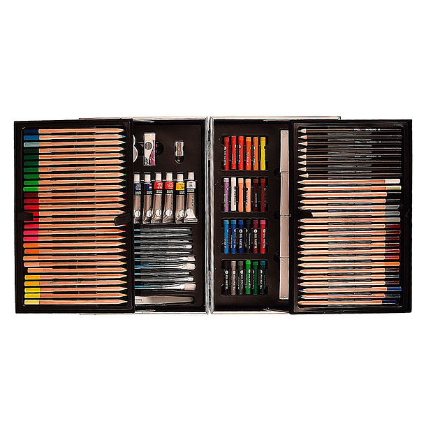 Maletin de pinturas daler rowney metalico 122 piezas 347x94x240 mm 4