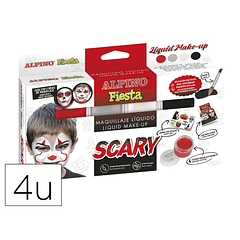 Barra de maquilhagem alpino scary caixa de 4 cores sortidas + pincel + folheto