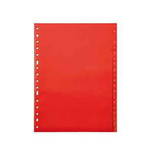 Separador liderpapel plastico alfabetico a-z quarto