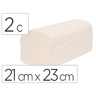 Toalla secamanos bunzl greensource celulosa blanca plegado en v 2 capas 21x23 cm caja de 20 paquetes de 200