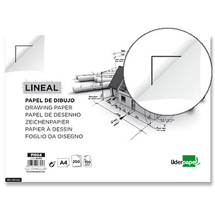 Papel de desenho liderpapel 210x297mm 150g/m2 com caixa