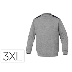 Sweatshirt deltaplus sweat olino com reforco nas costas e cotovelos cinza tamanho 3xl