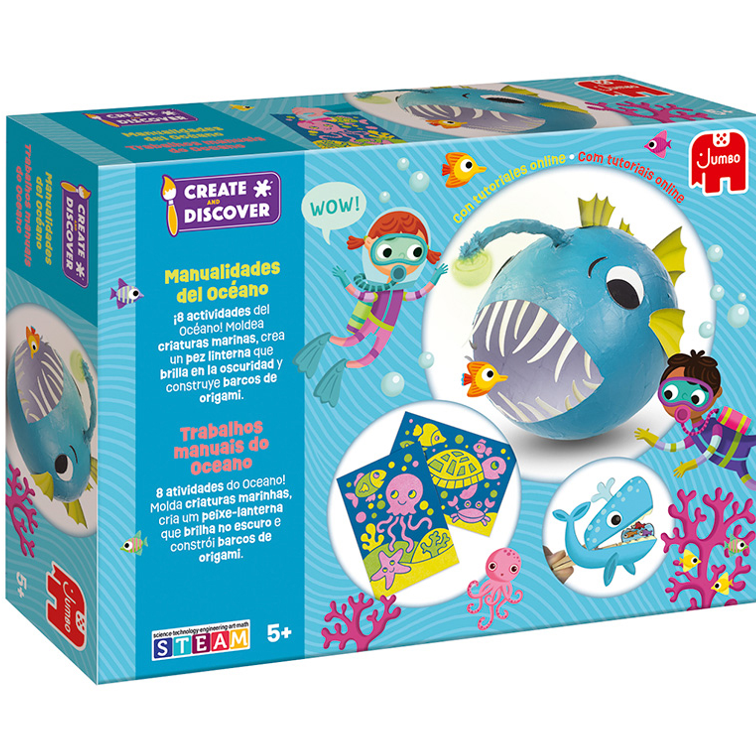 Jogo jumbo educativo create & discover oceano