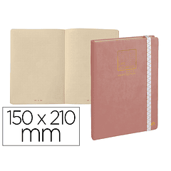 Caderno agrafado quo vadis life journal dots metodo bullet 15x21 cm 215 folhas 90 gr capa kraft