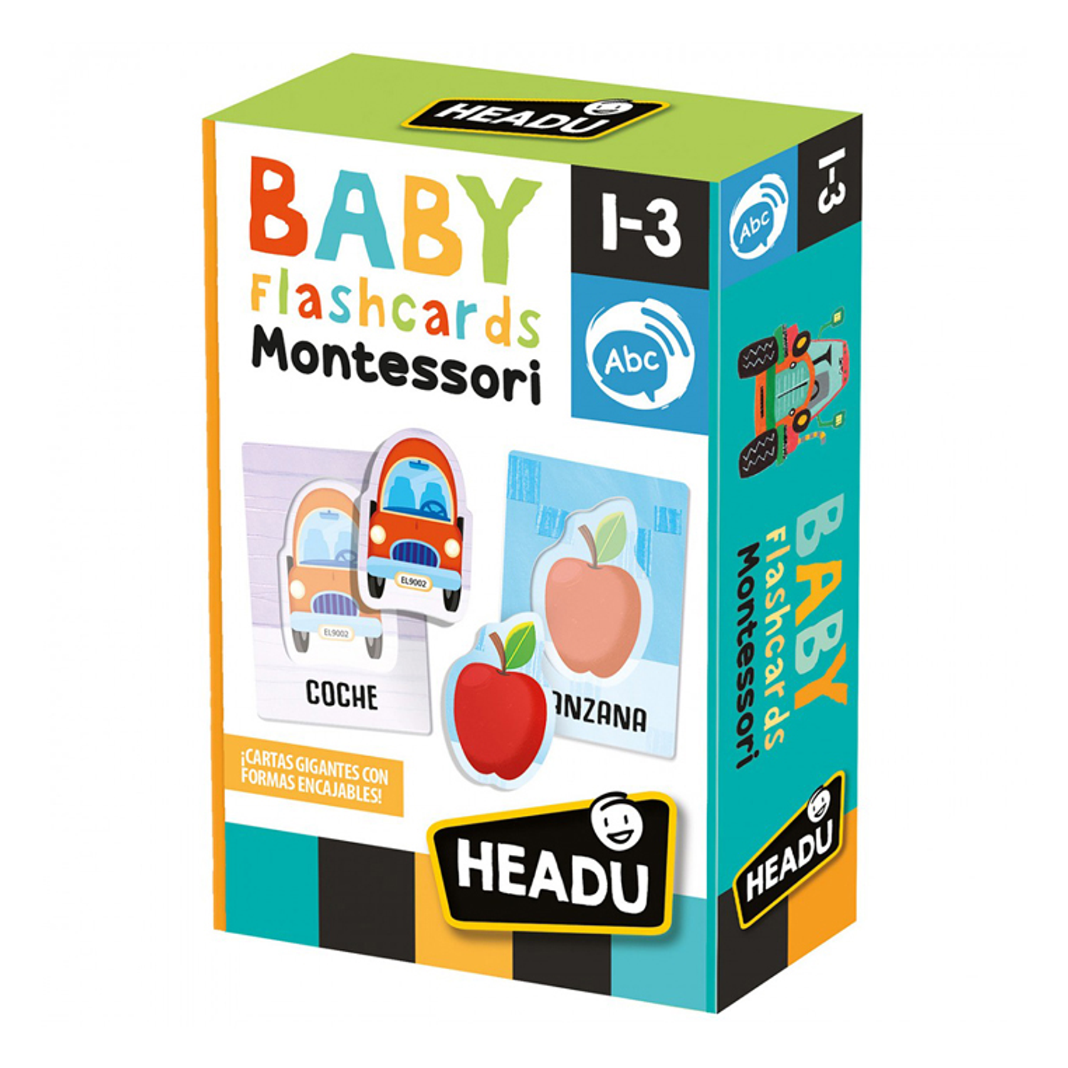 Jogo didatico headu flash cards baby montessori