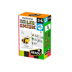 Jogo didatico headu flash cards pequenos quadros ler e escrever