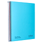 Caderno espiral navigator a4 micro capa forrada 120 f 80 gr pautado 5 bandas 4 furos cor celeste - Miniatura 3