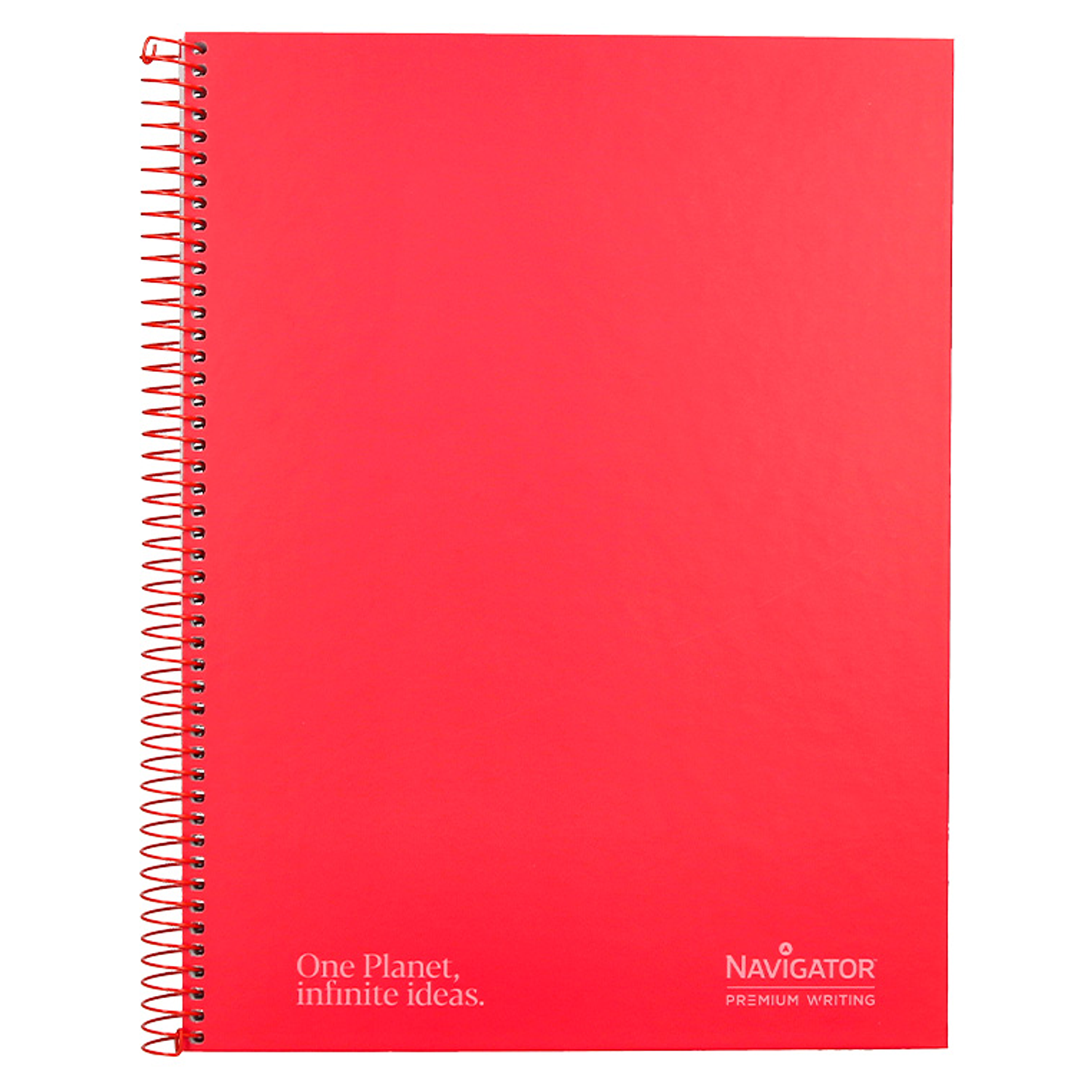 Caderno espiral navigator a4 micro capa forrada 120 f 80 gr pautado 5 bandas 4 furos cor vermelho 2