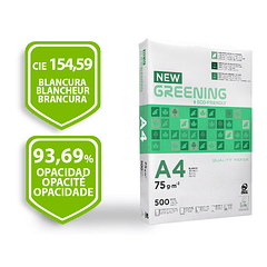 Papel fotocopia greening din a4 pack 500 folhas 75 gr