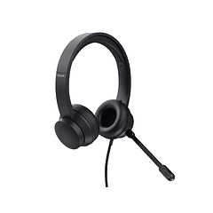 Auricular trust hs-200 com microfone ajustavel usb 2,0 comprimento do cabo 1,80 mt cor preto