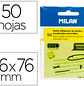 Bloco de notas adesivas milan 76x76 mm removivel plastico translucido amarelo fluor 50 folhas - Miniatura 2