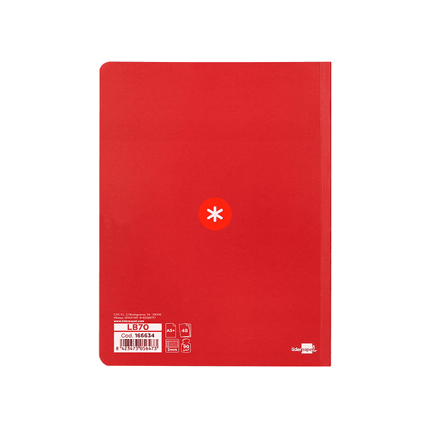 Caderno cosido liderpapel antartik a5+ plus 48 f 90 gr quadricula 5 mm com margem 6 cores sortidas 3