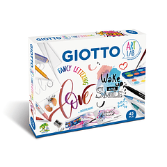 Conjunto criativo giotto art lab fancy lettering