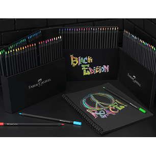 Lapis de cor faber castell black edition suporte de 100 unidades cores sortidas