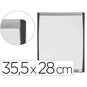 Quadro branco nobo magnetico moldura arqueado 355x280 mm