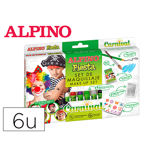 Barra de maquilhagem alpino festa caixa de 6 unidades cores sortidas