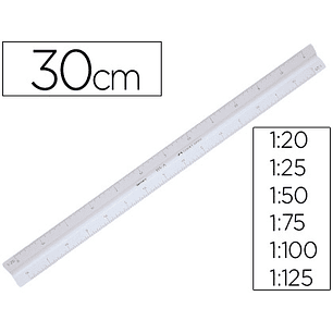 Escala plastico triangular 30 cm