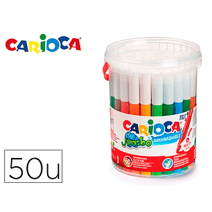 Marcador carioca jumbo frasco de 50 unidades cores sortidas