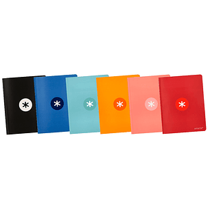 Caderno cosido liderpapel an tartik a5+ plus cosido 48 f 90 gr liso sem margem 6 cores sortidas