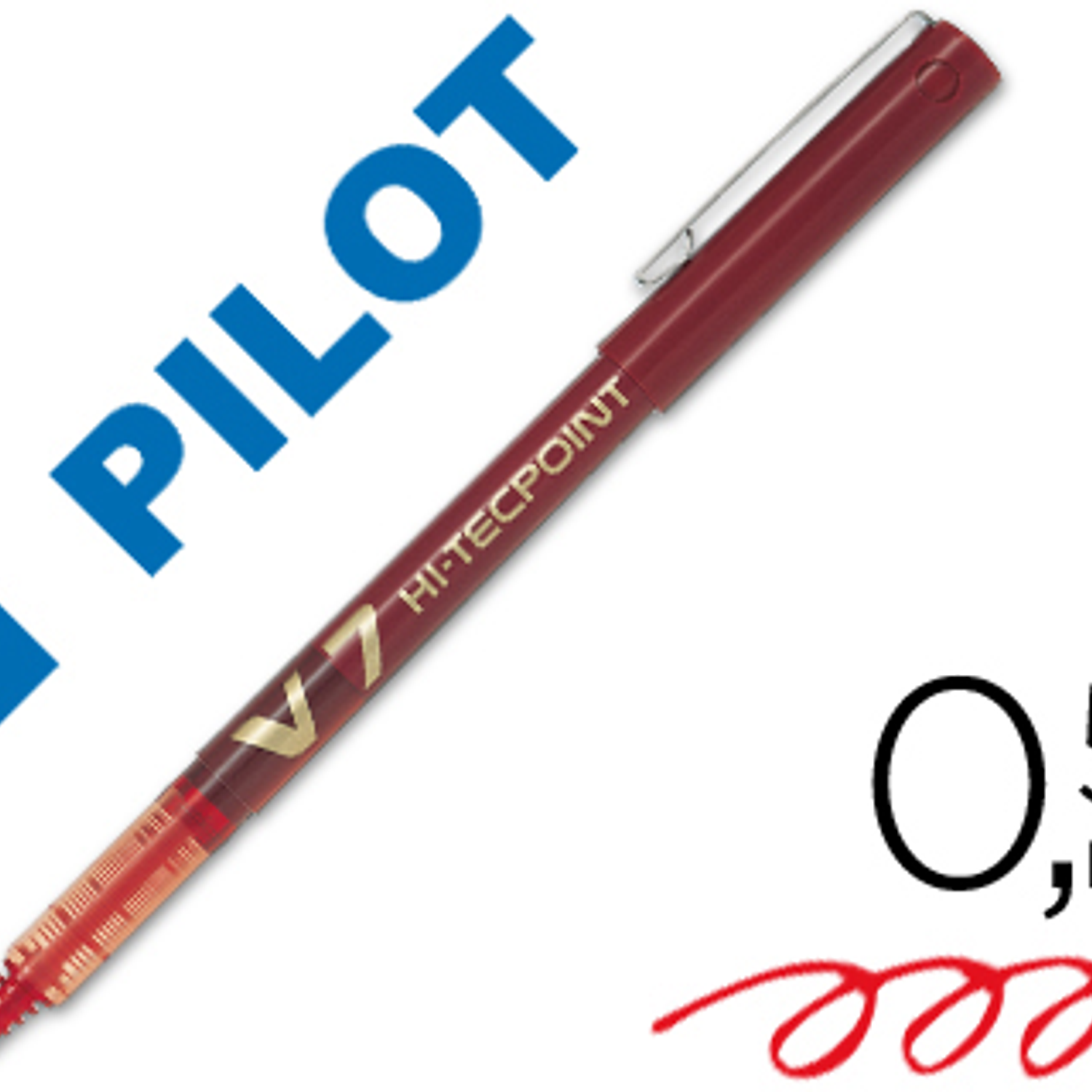 Marcador pilot ponta fina v-7 vermelho 0.7 mm 1