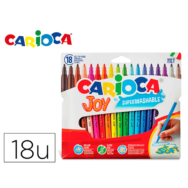 Marcador carioca joy caixa de 18 unidades cores sortidas 2