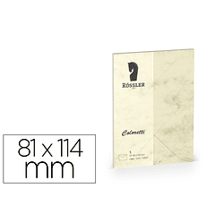 Envelope rossler coloretti c7 cor marmore creme 81x114 mm pack de 5 unidades