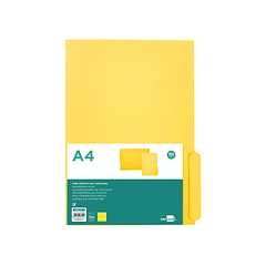 Classificador cartolina liderpapel a4 pestana superior 240g/m2 amarelo