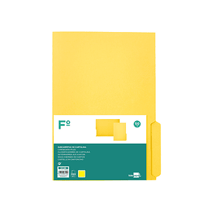 Classificador cartolina liderpapel folio pestana superior 240g/m2 amarelo