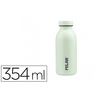 Garrafa milan aco inoxidavel termo cor verde 354 ml