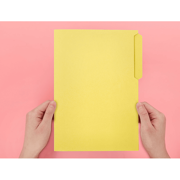 Classificador cartolina liderpapel folio pestana inferior 240g/m2 amarelo 10