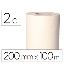 Papel secamanos bunzl greensource celulosa blanco 2 capas 200 mm x 100 mt paquete de 6 unidades